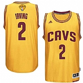 Cleveland Cavaliers #2 Kyrie Irvin Gold 2017 NBA Finals Swingman Jersey,baseball caps,new era cap wholesale,wholesale hats